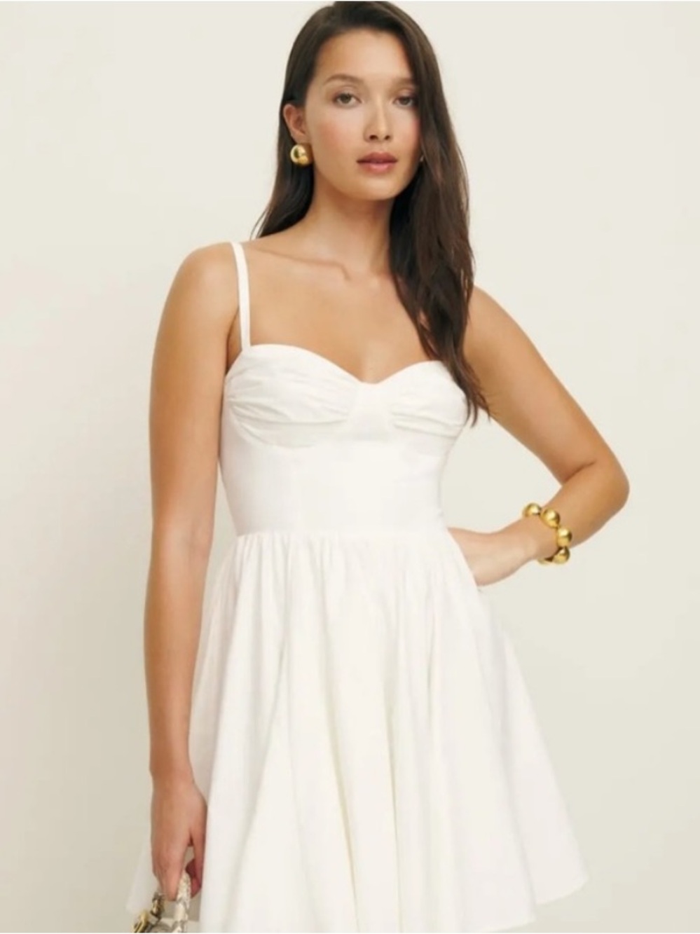 NWT • Reformation Cherrie dress in white - size 8 - Picture 2 of 7